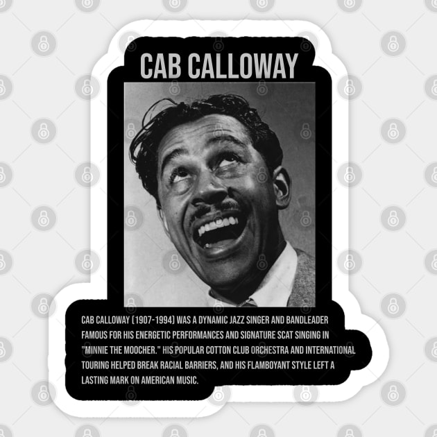 Cab Calloway Sticker by UrbanLifeApparel